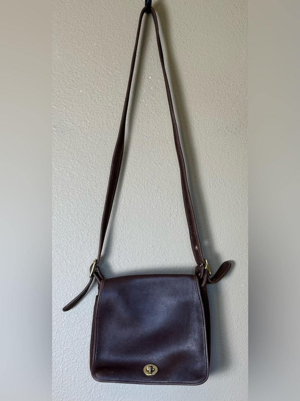 Coach Vintage Bag 9715 Dark Brown Legacy Leather Purse Bag